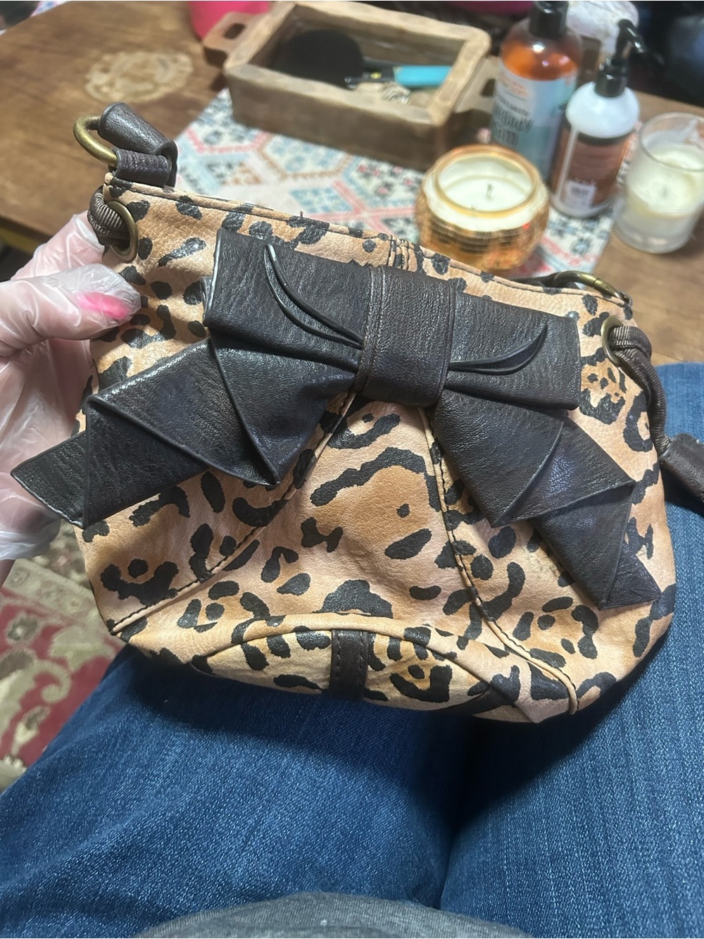 Jessica Simpson cheetah print pleather crossbody